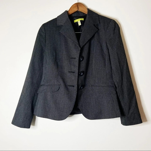 Blazer Stitch 3 Button Petite Size 4 Jacket Sweater SOPU74D0 SIGRID OLSEN - Picture 10 of 11